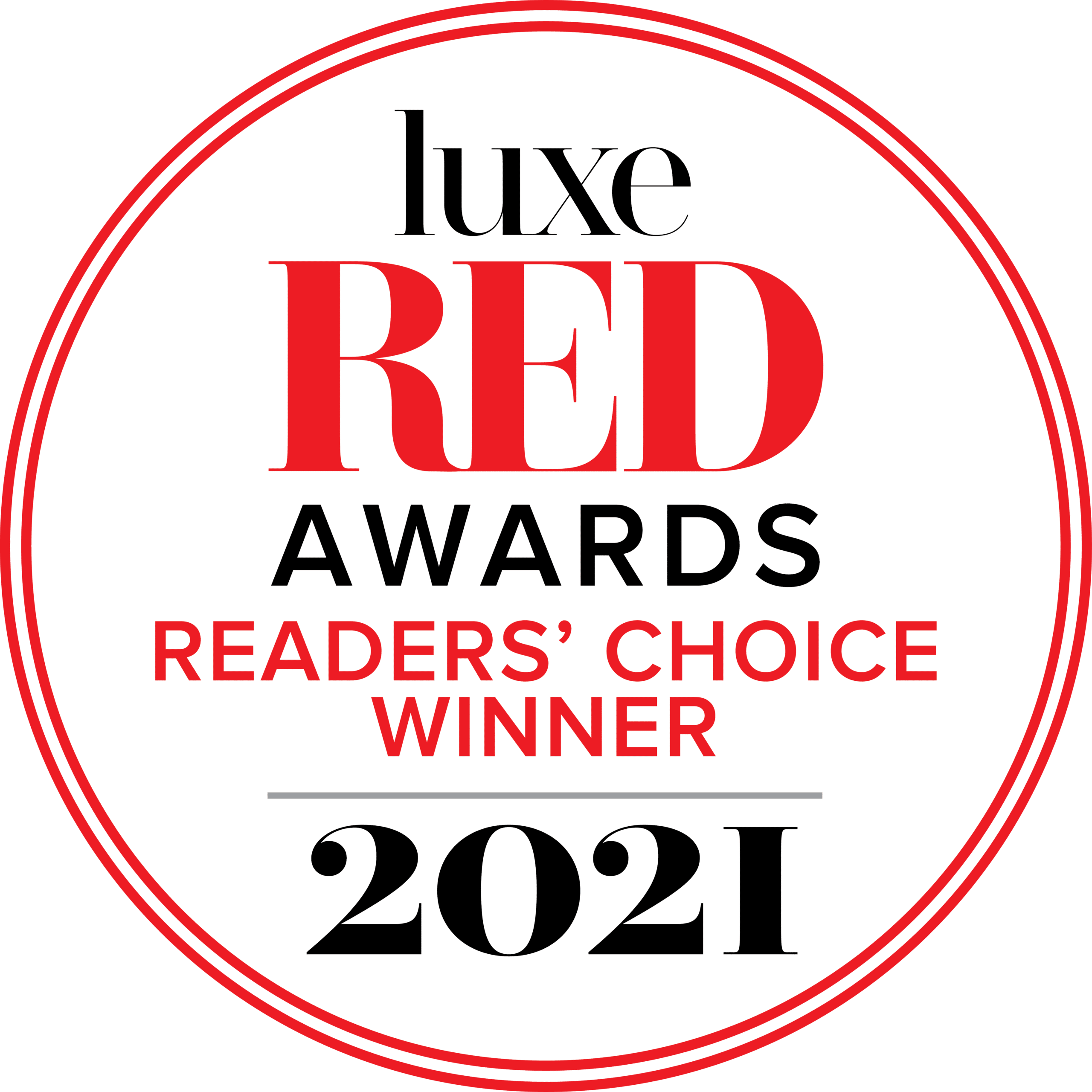 Luxe Red Awards: Readers' Choice Winner 2021